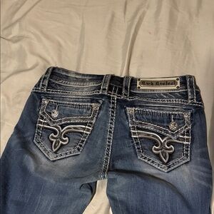 Rock Revival Women's Distressed Blue Boot Cut Jeans